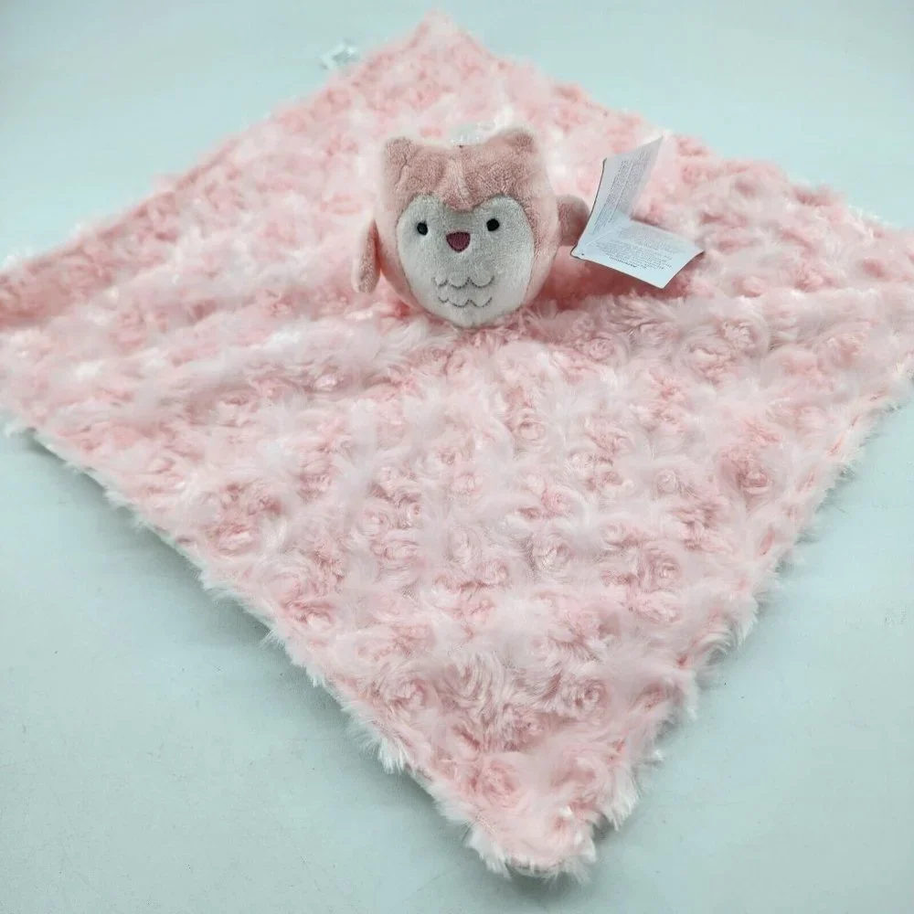 NEW‎ Carters Just One You Plush PINK OWL Baby Security Blanket Lovey Fuzzy 2021